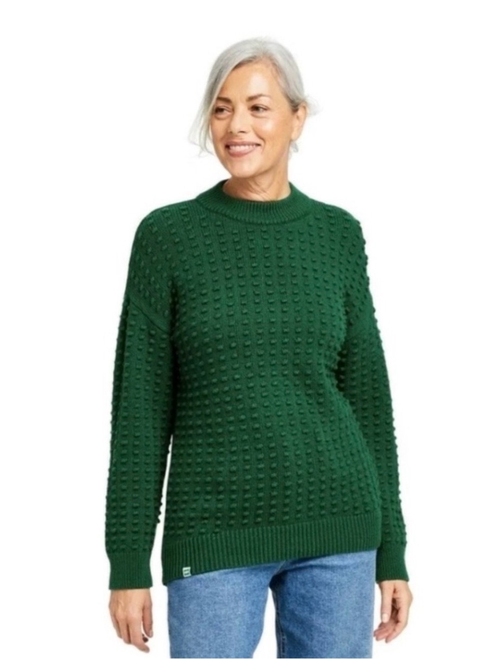 LEGO x Target Green Textured Pom-Pom Crewneck Sweater